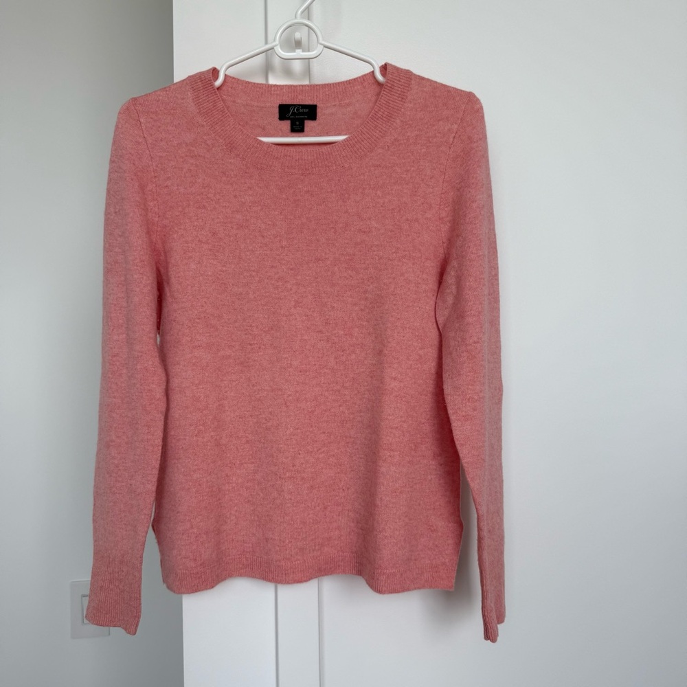 J.Crew 100% Cashmere Pink Coral Sweater (size S)